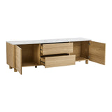 Oikiture TV Cabinet Entertainment Unit Stand 160cm Natural - Extra Image