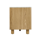 Oikiture TV Cabinet Entertainment Unit Stand 160cm Natural