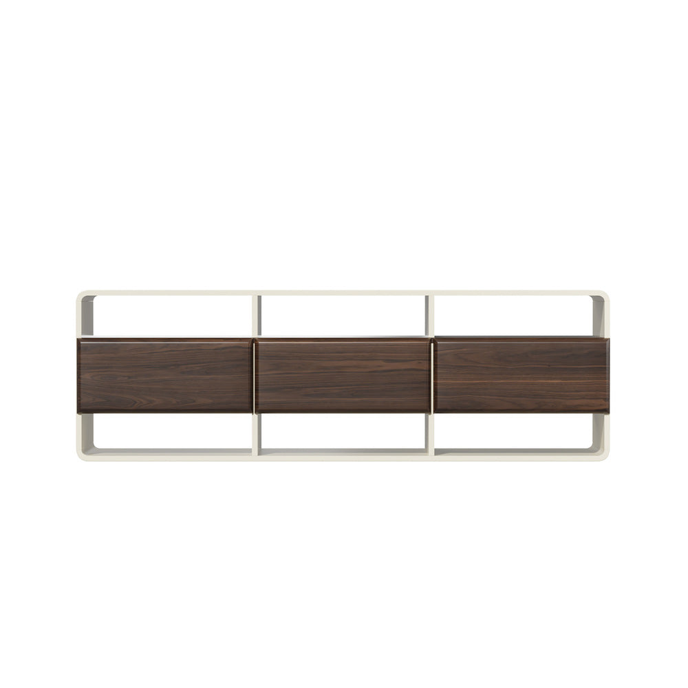 Oikiture TV Cabinet Entertainment Unit Stand 3 Drawers 6 Open Shelves 140cm