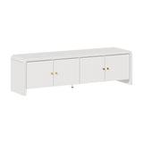 Oikiture TV Cabinet Entertainment Unit Stand 160cm Fluted Doors