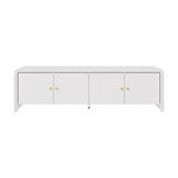 Oikiture TV Cabinet Entertainment Unit Stand 160cm Fluted Doors
