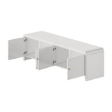 Oikiture TV Cabinet Entertainment Unit Stand 160cm Fluted Doors