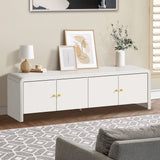 Oikiture TV Cabinet Entertainment Unit Stand 160cm Fluted Doors