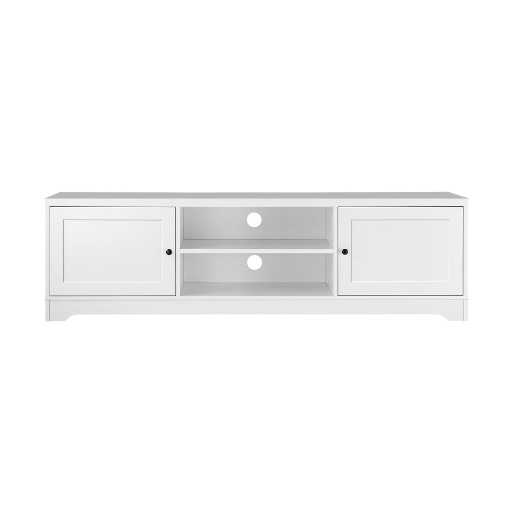 Oikiture TV Stand Cabinet Entertainment Unit 160CM White