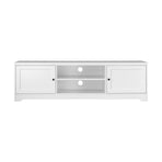 Oikiture TV Stand Cabinet Entertainment Unit 160CM White