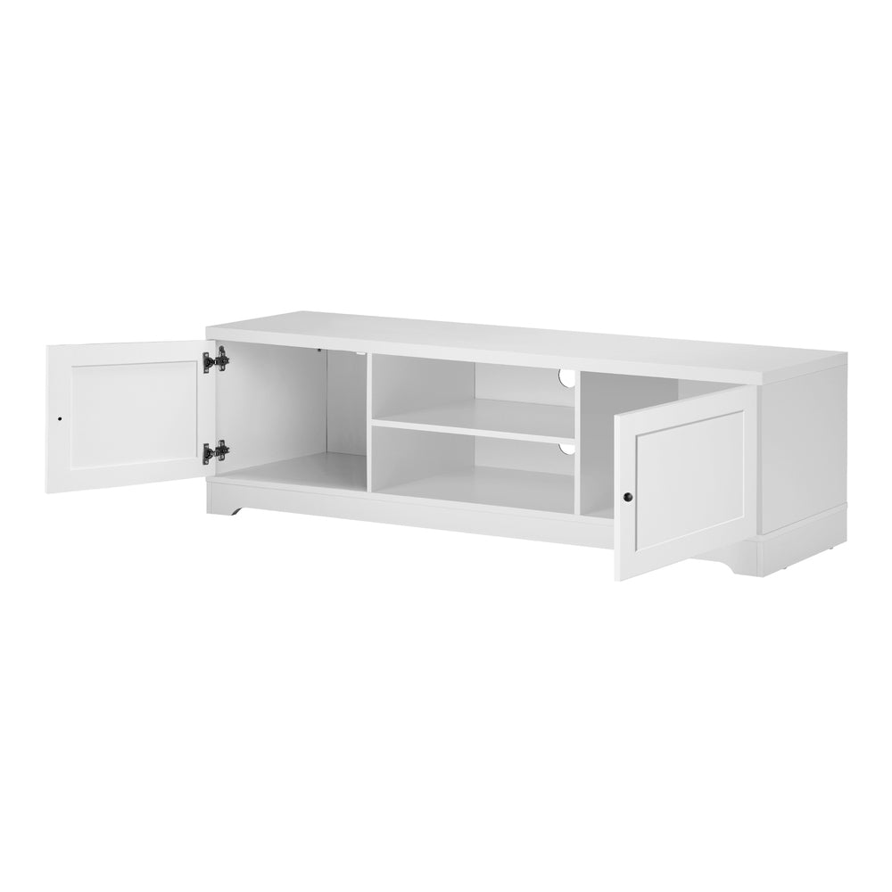Oikiture TV Stand Cabinet Entertainment Unit 160CM White