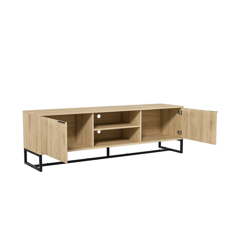 Oikiture TV Stand Cabinet Entertainment Unit Storage Drawer Shelf 160cm Oak