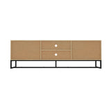 Oikiture TV Stand Cabinet Entertainment Unit Storage Drawer Shelf 160cm Oak - Rear View