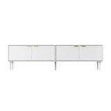 Oikiture TV Stand Cabinet Entertainment Unit Four Door 180cm White - Extra Image