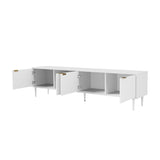 Oikiture TV Stand Cabinet Entertainment Unit Four Door 180cm White - Extra Image