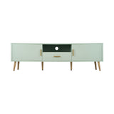 Oikiture TV Cabinet Entertainment Unit Stand 160cm Green