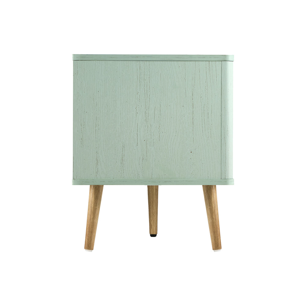 Oikiture TV Cabinet Entertainment Unit Stand 160cm Green