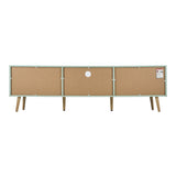 Oikiture TV Cabinet Entertainment Unit Stand 160cm Green