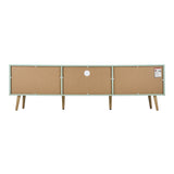 Oikiture TV Cabinet Entertainment Unit Stand 160cm Green - Side View