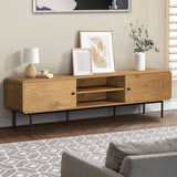Oikiture TV Cabinet Entertainment Unit Stand 180cm Oak - Extra Image