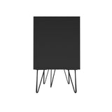 Oikiture TV Stand Cabinet Entertainment Unit Sliding Door 180cm Black - Top-Down View