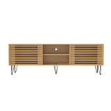 Oikiture TV Stand Cabinet Entertainment Unit Sliding Door 180cm Natural - Extra Image