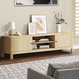 Oikiture TV Cabinet Entertainment Unit Stand 160cm Natural - Extra Image