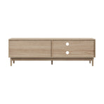 Oikiture TV Cabinet Entertainment Unit Stand 160cm Natural