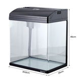 37L Aquarium With Bio Filter System LED Kit Curved Design Complete Kit - Top-Down View