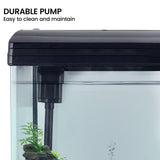 37L Aquarium With Bio Filter System LED Kit Curved Design Complete Kit - Close-Up Angle