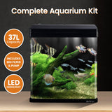 37L Aquarium With Bio Filter System LED Kit Curved Design Complete Kit - Extra Image