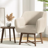 Artiss Armchair Tub Chair Beige Aston - Low Angle