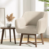 Artiss Armchair Tub Chair Beige Aston - Low Angle
