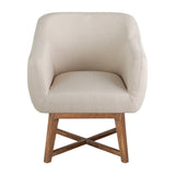 Artiss Armchair Tub Chair Beige Aston - Side View