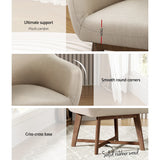 Artiss Armchair Tub Chair Beige Aston - Rear View