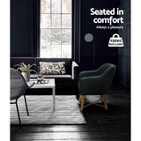 Artiss Armchair Tub Chair Charcoal Aston - Rear View