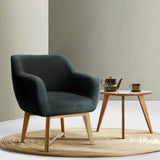 Artiss Armchair Tub Chair Charcoal Aston - Close-Up Angle
