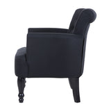Artiss Armchair Wingback Charcoal Lothair - Side View