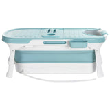 Weisshorn Foldable Bathtub Portable Folding Water Spa with Cover Plate 136x62cm - Side View