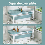 Weisshorn Foldable Bathtub Portable Folding Water Spa with Cover Plate 136x62cm - Rear View