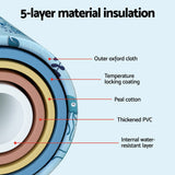 Weisshorn Foldable Bathtub PVC Spa Bucket Inflatable Cushion 114x62cm Blue - Top-Down View