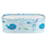 Weisshorn Foldable Bathtub PVC Spa Bucket Inflatable Cushion 132x65cm Blue - Side View