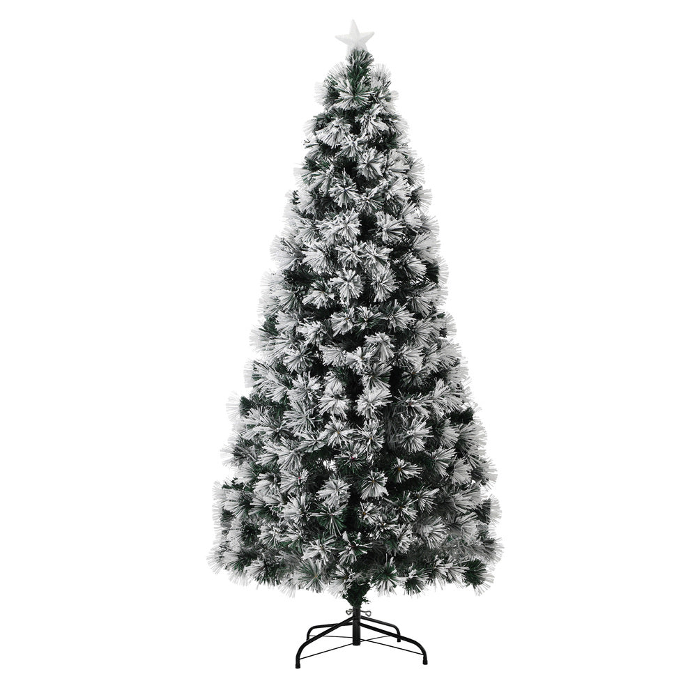 Tinseltown Christmas Tree 1.8M 6FT Fibre Optic Multi Colour LED Light