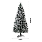 Tinseltown Christmas Tree 1.8M 6FT Fibre Optic Multi Colour LED Light