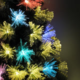Tinseltown Christmas Tree 1.8M 6FT Fibre Optic Multi Colour LED Light - Low Angle