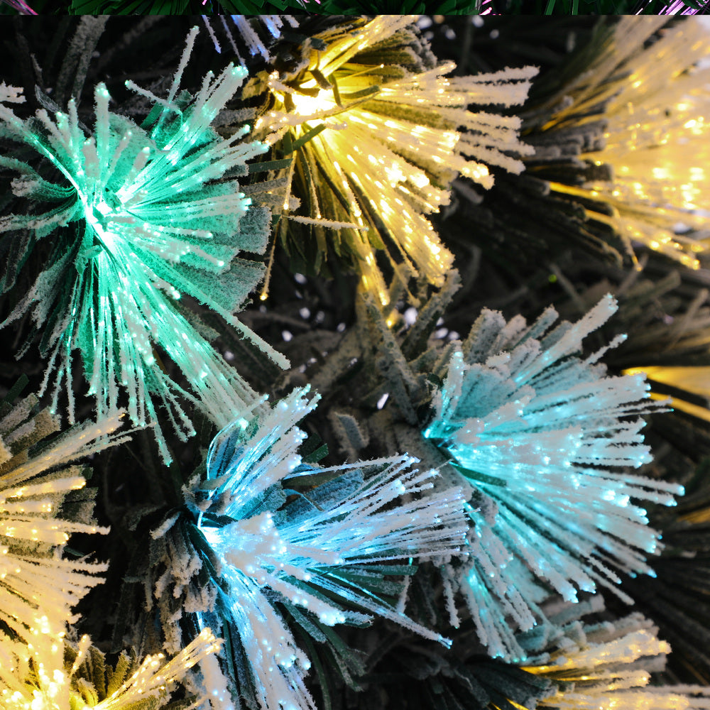 Tinseltown Christmas Tree 1.8M 6FT Fibre Optic Multi Colour LED Light
