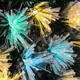 Tinseltown Christmas Tree 1.8M 6FT Fibre Optic Multi Colour LED Light - 45-Degree Angle