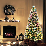Tinseltown Christmas Tree 1.8M 6FT Fibre Optic Multi Colour LED Light