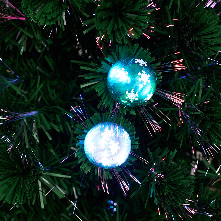 Tinseltown LED Christmas Tree 1.8M 6FT Fibre-optics Flash Lights
