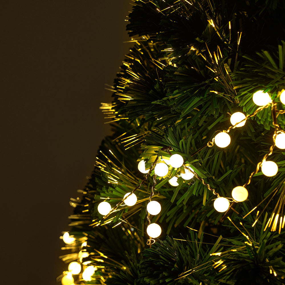 Tinseltown LED Christmas Tree 1.8M 6FT Fibre-optics Warm Lights