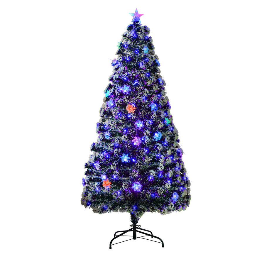 Tinseltown Christmas Tree 1.8M 6FT Snowflakes Green with LED lights