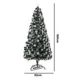 Tinseltown Christmas Tree 1.8M 6FT Snowflakes Green with LED lights