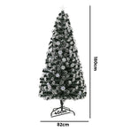 Tinseltown Christmas Tree 1.8M 6FT Snowflakes Green with LED lights