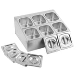 5-Star Chef 6 Pan Food Serving Display Container Stainless Steel Food Container Lids - Extra Image