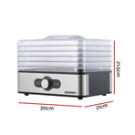 Devanti 5 Trays Food Dehydrator Stainless Steel Tray, image 2